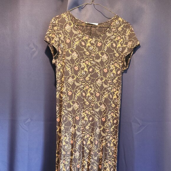 PERUVIAN CONNECTION ARABESQUE T-SHIRT DRESS MEDIUM - Picture 1 of 5